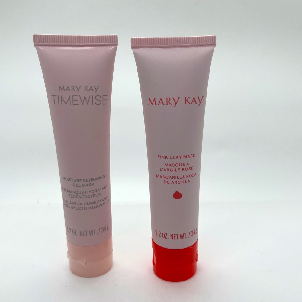 Mary‎ Kay Pink Clay Mask & Moisture Renewing Gel Mask 34 g/Ea Set of 2 Sealed